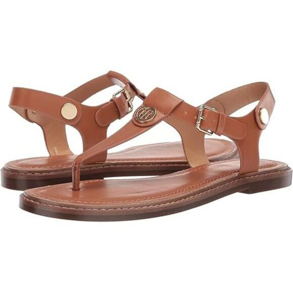 Womens buckle sandals open toe almond flat comfort foam footbed summer shoes - Picture 2 of 2